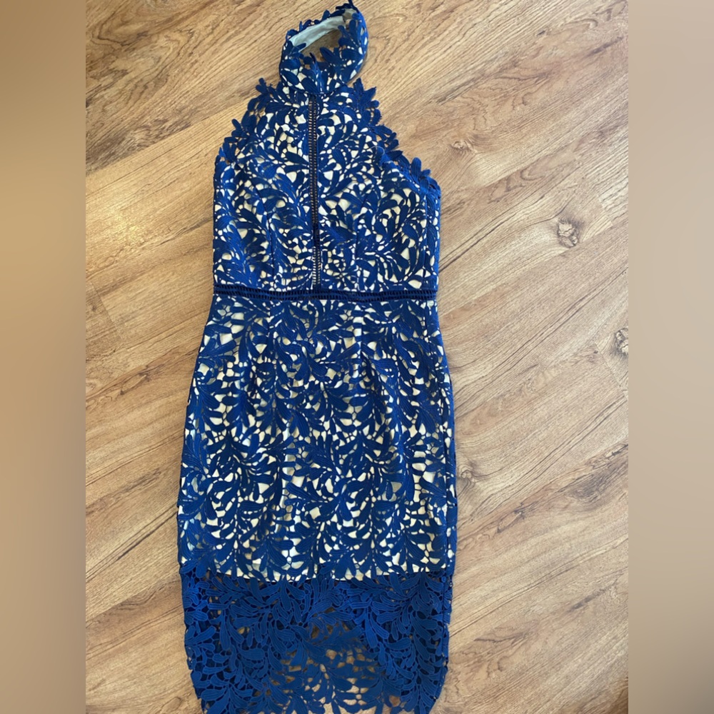 Lulus blue detailed dress